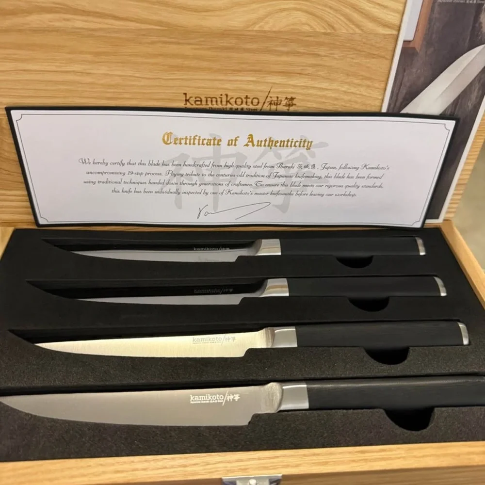 Kamikoto Knife set whole set w/certificates of authenticity
